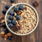 oats with dark chocolate, mix nuts and berries